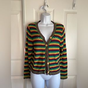 Colorful knitted cardigan